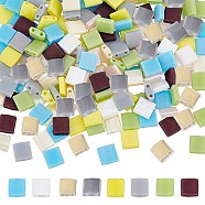 270Pcs 9 Colors MIYUKI TILA Beads, Japanese Seed Beads, 2-Hole, Matte Opaque Colours AB &  Ivory Pearl Ceylon AB, Square, Mixed Color, 5x5x1.9mm, Hole: 0.8mm, 30Pcs/color(SEED-SC0001-04)