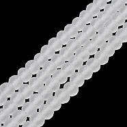 Transparent Glass Beads Strands, Faceted, Frosted, Rondelle, WhiteSmoke, 3.5~3.8mm, Hole: 1mm, about 113~115pcs/strand, 32.5~33cm(EGLA-A044-T3mm-MD19)