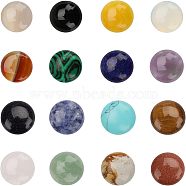 Mixed Gemstone Cabochons, Half Round/Dome, Mixed Dyed and Undyed, 20x6~6.5mm, 16pcs/box(G-GA0001-07)