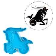 Constellation Silicone Cup Mat Molds, Resin Coaster Molds, UV Resin & Epoxy Resin Craft Making, Capricorn, 115x124x9mm(DIY-M039-11D)