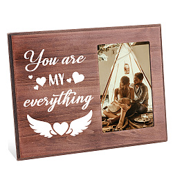 MDF Wood Photo Frames, for Tabletop Display Photo Frame, Rectangle, Word, 195x254x12mm(DIY-WH0231-056)