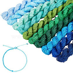 Elite 10 Bundles 10 Colors Nylon Chinese Knotting Cord, Nylon String for Beading Jewelry Making, Mixed Color, 2mm, about 13.12 yards(12m)/bundle, about 13.12 yards(12m)/bundle, 1 bundle/color(NWIR-PH0002-06A-02)
