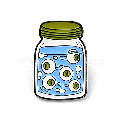 Ocean Knowledge Book Theme Enamel Pins, Alloy Brooch for Backpack Clothes, Light Sky Blue, Bottle, 30x20mm(JEWB-R001-04EB-02)