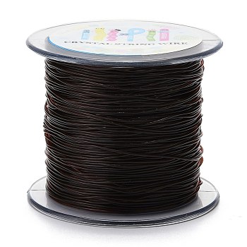 Korean Elastic Crystal Thread, Coconut Brown, 1mm, about 109.36 yards(100m)/roll