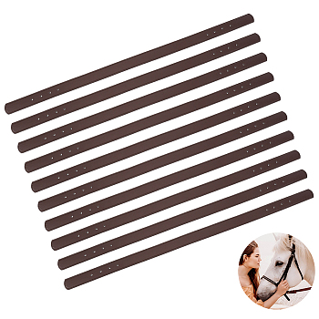 PU Leather Bag Strap Connector Handbag Chain Link Clasps Including Leather Strap D Ring Leather Craft Purse Hardware Supplies, Coconut Brown, 59.9x2.55x0.3cm, Hole: 4mm