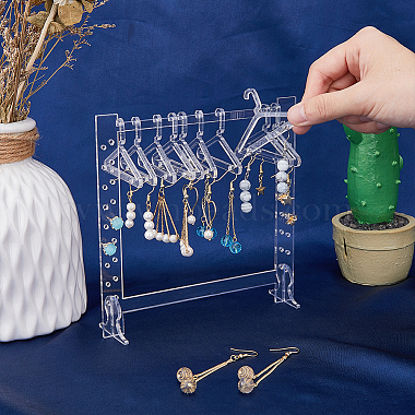 Transparent Acrylic Earring Hanging Display Stands(EDIS-FH0001-05)-3