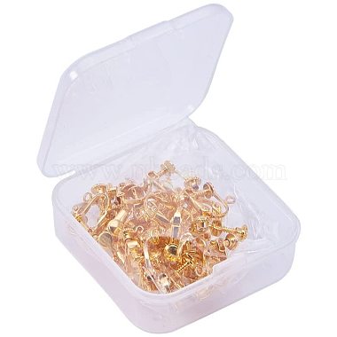 Brass Clip-on Earring Findings and Plastic Ear Clip Pad(DIY-PH0018-02)-5