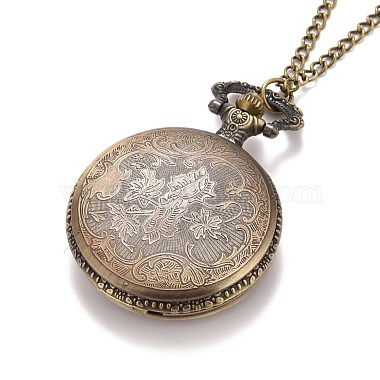 Сплав плоский круглыйс папой ожерелье карманные часы(WACH-N012-22)-4
