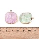 Brass Glass Pendants(KK-Q076-01KCG)-4