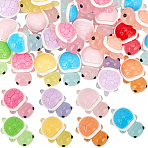 30Pcs Luminous Opaque Resin Decoden Cabochons, Glow in the Dark Tortoise, Mixed Color, 28x17x13mm(RESI-SC0005-89)