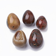 Natural Ocean Jasper Egg Stone, Pocket Palm Stone for Anxiety Relief Meditation Easter Decor, 60~90x30~60mm(G-S299-59)