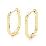Rack Plating Brass Hoop Earrings, Long-Lasting Plated, Cadmium Free & Lead Free, Oval, Real 18K Gold Plated, 20x12x2mm(EJEW-Q773-18G)