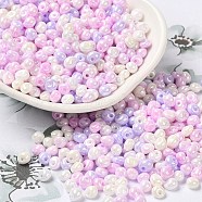 6/0 Glass Seed Beads, Opaque Colours Luster, Teardrop, Mixed Color, 4.5~5x4x3~3.5mm, Hole: 0.9mm, about 5625Pcs/Pound(SEED-M012-01A-03)