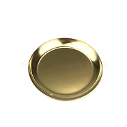 Flat Round Stainless Steel Jewelry Plates, Storage Tray for Rings, Necklaces, Earring, Golden, 100mm(X1-PW-WG54059-05)