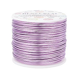 Round Aluminum Wire, Medium Purple, 15 Gauge, 1.5mm, about 223.09 Feet(68m)/roll(AW-BC0001-1.5mm-23)