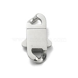 304 Stainless Steel Bayonet Clasps, Stainless Steel Color, 23.5x13.5x5mm, Hole: 3.5x4.5mm(STAS-B082-01B-P)