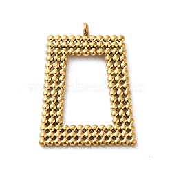 Ion Plating(IP) 304 Stainless Steel Pendants, Trapezoid Charm, Golden, 27x20x1.5mm, Hole: 1.8mm(STAS-M312-03G)