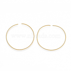 Brass Quick Link Connectors, Linking Rings, Nickel Free, Real 18K Gold Plated, 42~43x39~40x1mm, Inner Measure: 40~41x37~38mm(KK-T038-162G)