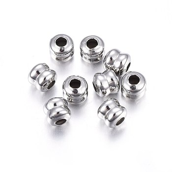 304 Stainless Steel Beads, Column, Stainless Steel Color, 5x5mm, Hole: 2mm
