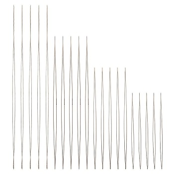 Stainless Steel Big Eye Beading Needles, Stainless Steel Color, 57~125x0.3mm, 8pcs/set