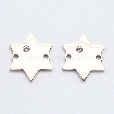 Rose Gold Clear Star 316L Surgical Stainless Steel Links