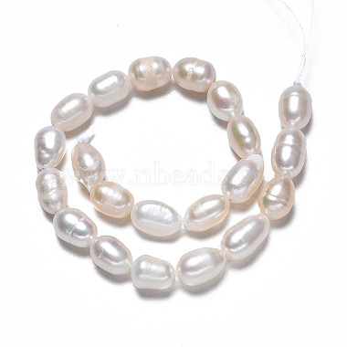 Hebras de perlas de agua dulce cultivadas naturales(X-PEAR-N012-05D)-2