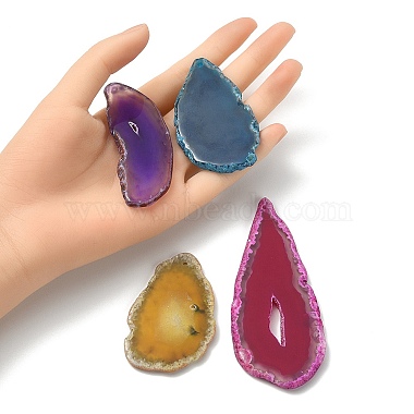 environ 100 g de pendentifs en agate naturelle(G-YW0002-01)-4