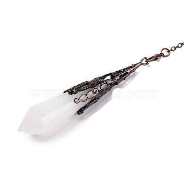 Natural Quartz Crystal Pointed Dowsing Pendulum Big Pendants(G-H285-06R-A25)-3