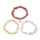 3pcs 3 styles ensembles de bracelets extensibles en quartz rose naturel(BJEW-JB11076-03)-4