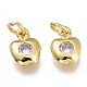 Brass Micro Pave Clear Cubic Zirconia Charms(KK-M206-47G)-1