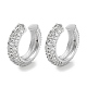 Brass Micro Pave Cubic Zirconia Cuff Earrings for Women(EJEW-D088-07P)-1