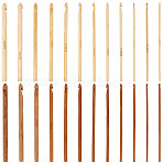 2Bags 2Colors Carbonized Bamboo Knitting Needles, Crochet HooksKnitting Needles, Mixed Color, 15cm(TOOL-CL0001-09)