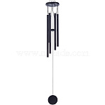Aluminum Tube Wind Chime, for Outdoor Garden Decorations, Black, 738mm(HJEW-WH0039-38D-04)