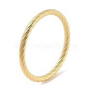 304 Stainless Steel Twisted Ring Bangles for Women, Real 18K Gold Plated, Inner Diameter: 2-1/2 inch(6.45cm), 6mm(BJEW-Z064-02G)