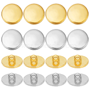 Olycraft 100Pcs 2 Colors 1-Hole Plastic Buttons, Flat Round, Mixed Color, 17.5x8mm, Hole: 3mm, 50pcs/color(DIY-OC0004-12)