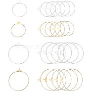 Brass Hoop Earring Findings, Ring, Mixed Color, 64pcs/box(KK-PH0036-14)