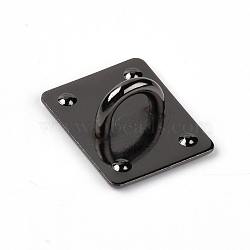 Alloy Hook Hanger, with Iron Hook, Self Adhesive Sticker, Square, Gunmetal, 21.5x27.5x11.5mm, Hole: 7x8.5mm(AJEW-WH0223-73C)