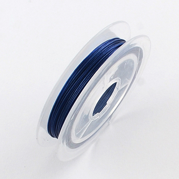 Tiger Tail Wire, Nylon-coated Stainless Steel, Medium Blue, 0.38mm, about 32.8 Feet(10m)/roll