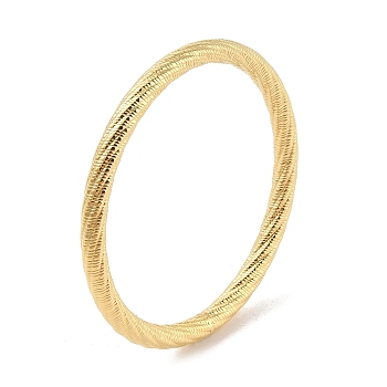 304 Stainless Steel Twisted Ring Bangles for Women, Real 18K Gold Plated, Inner Diameter: 2-1/2 inch(6.45cm), 6mm