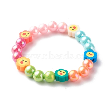 Opaque Acrylic Beads Stretch Bracelet Sets for Kids(BJEW-JB06403)-5