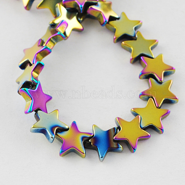 10mm Colorful Star Non-magnetic Hematite Beads