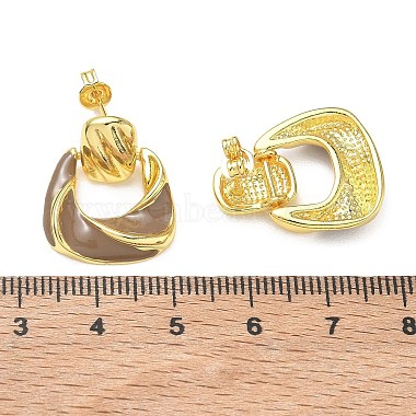 Brass Enamel Dangle Stud Earrings for Women(KK-CBA760A-12G-02)-5