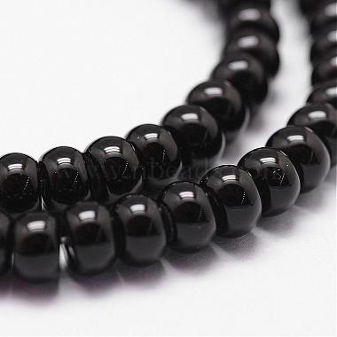 Natural Black Onyx Beads Strands(G-P161-19-6x4mm)-3