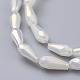 Perlas de vidrio opaco galvanizado hebras(X-EGLA-L015-FR-B11)-2
