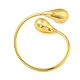 Rack Plating Brass Teardrop Open Cuff Bangles(BJEW-Q347-01G)-3