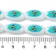 Printing Glass Oval Beads for Necklaces Bracelets Making(GLAA-B020-01A-09)-5