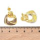 Brass Enamel Dangle Stud Earrings for Women(KK-CBA760A-12G-02)-5