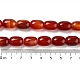 Le baril de pierres précieuses en forme de teint naturelles agate rouge perles de pierre brins(G-S114-05)-2