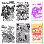 4Pcs 4 Styles Insect Clear Silicone Stamps, for DIY Scrapbooking, Photo Album Decorative, Cards Making, Mixed Shapes, 160~195x110~150x2.8~3mm, 1pc/style(DIY-CP0009-63)