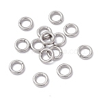 Non-Tarnish 304 Stainless Steel Open Jump Rings, Saw Cut Round, Stainless Steel Color, 10x2mm, 12 Gauge, Inner Diameter: 6mm(STAS-C040-01B-P)